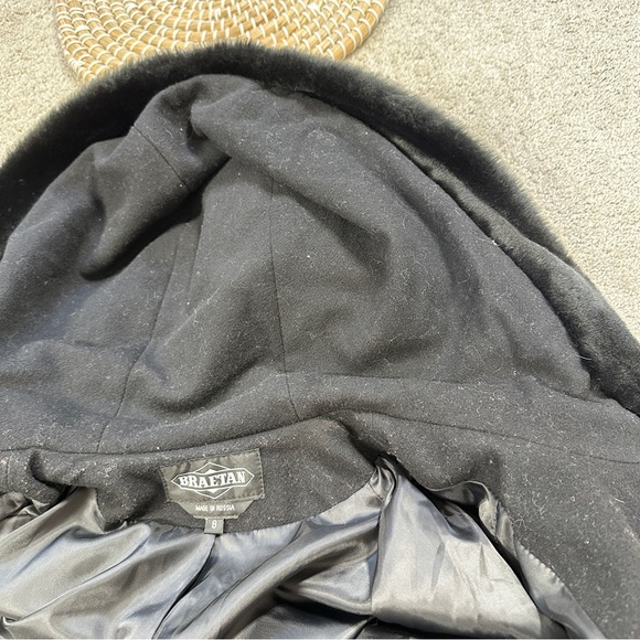 SOLD | Braetan Women’s Vintage Wool Long Coat Hooded Faux Fur Penny Lane Mob - Picture 14 of 15